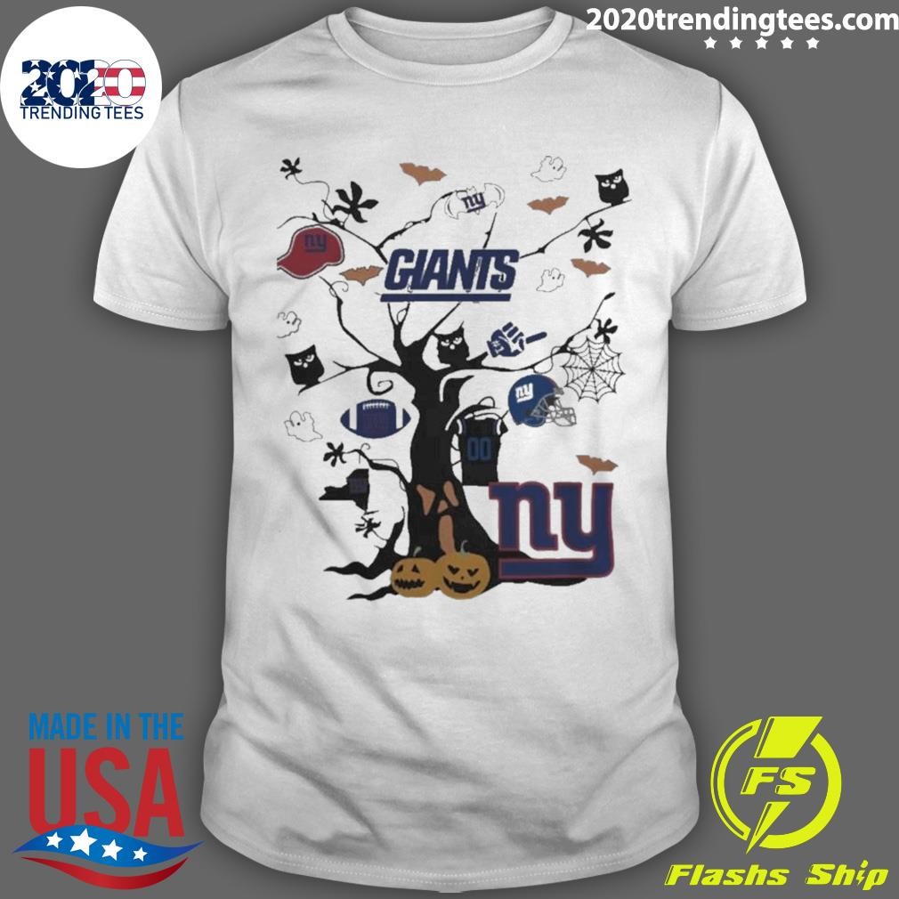 Best NFL Team Tree Halloween New York Giants 2024 T-shirt