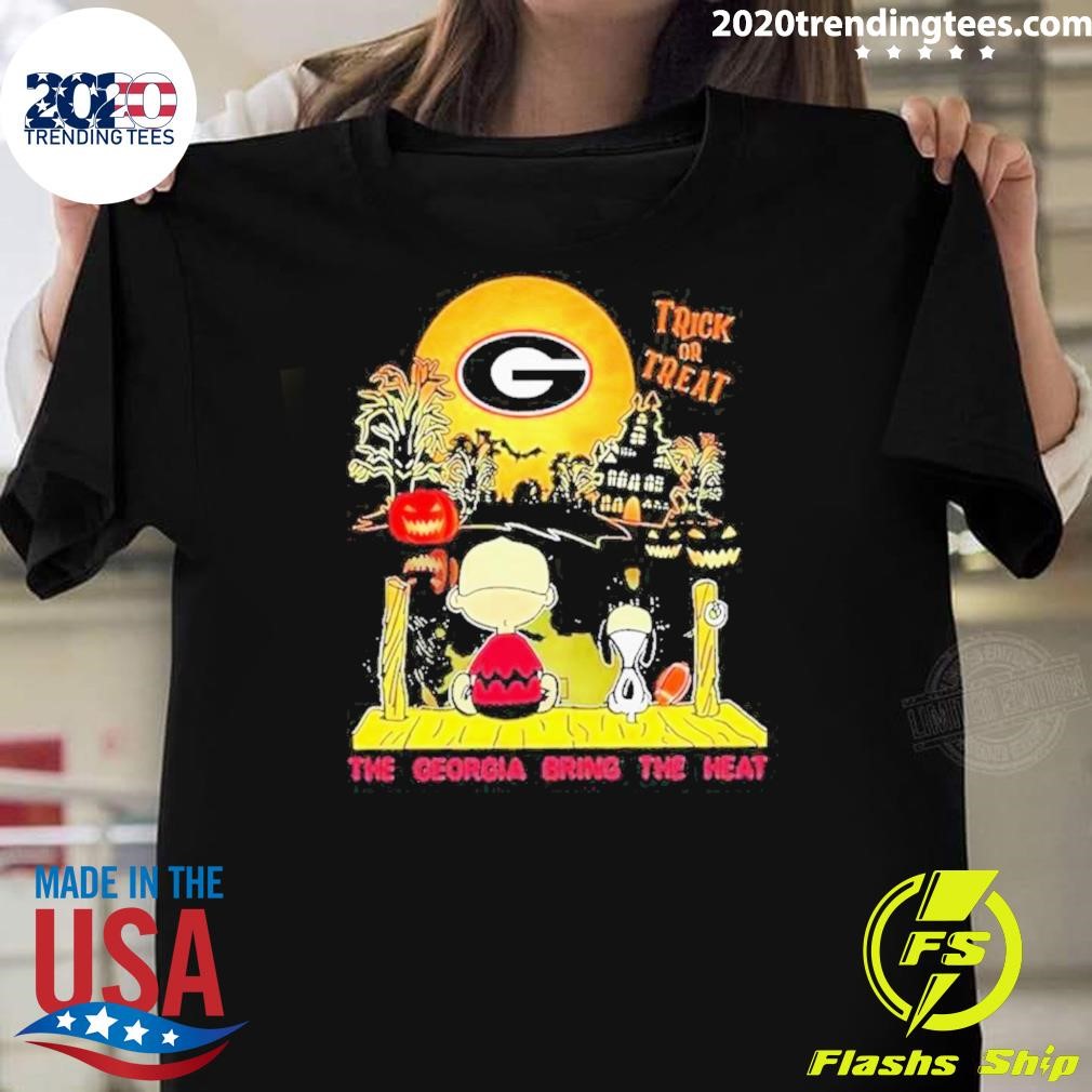 Best Ncaa Georgia Bulldogs Snoopy Bring The Heat 2024 T-shirt