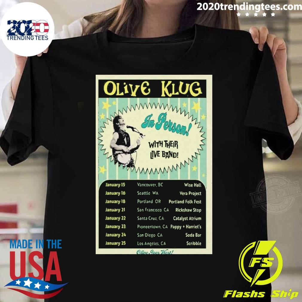 Best Olive Klug Tour January 2025 Poster T-shirt