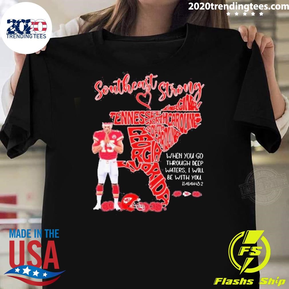 Best Patrick Mahomes Kansas City Chiefs Praying For Florida Southeast Strong 2024 T-shirt