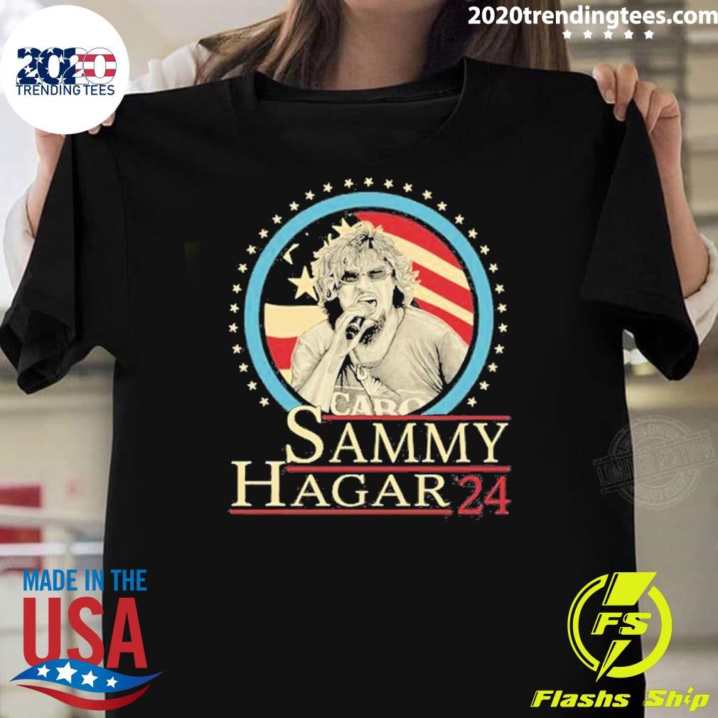 Best Sammy Hagar '24 Fans Gift Graphics American Flag T-Shirt