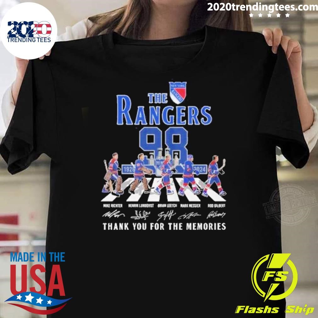 Best The New York Rangers 1926-2024 Signature Thank You For The Memories T-shirt