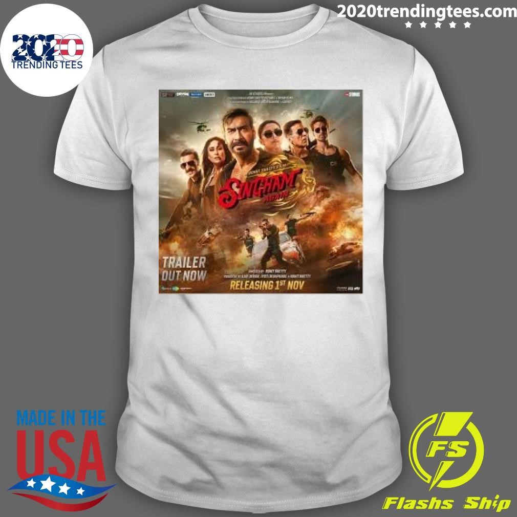 Funny A Rohit Shetty Film Singham Again Directed By Rohit Shetty Produced By Ajay Devgn, Jyoti Deshpande & Rohit Shetty Au Cinema Le 01 Novembre T-shirt