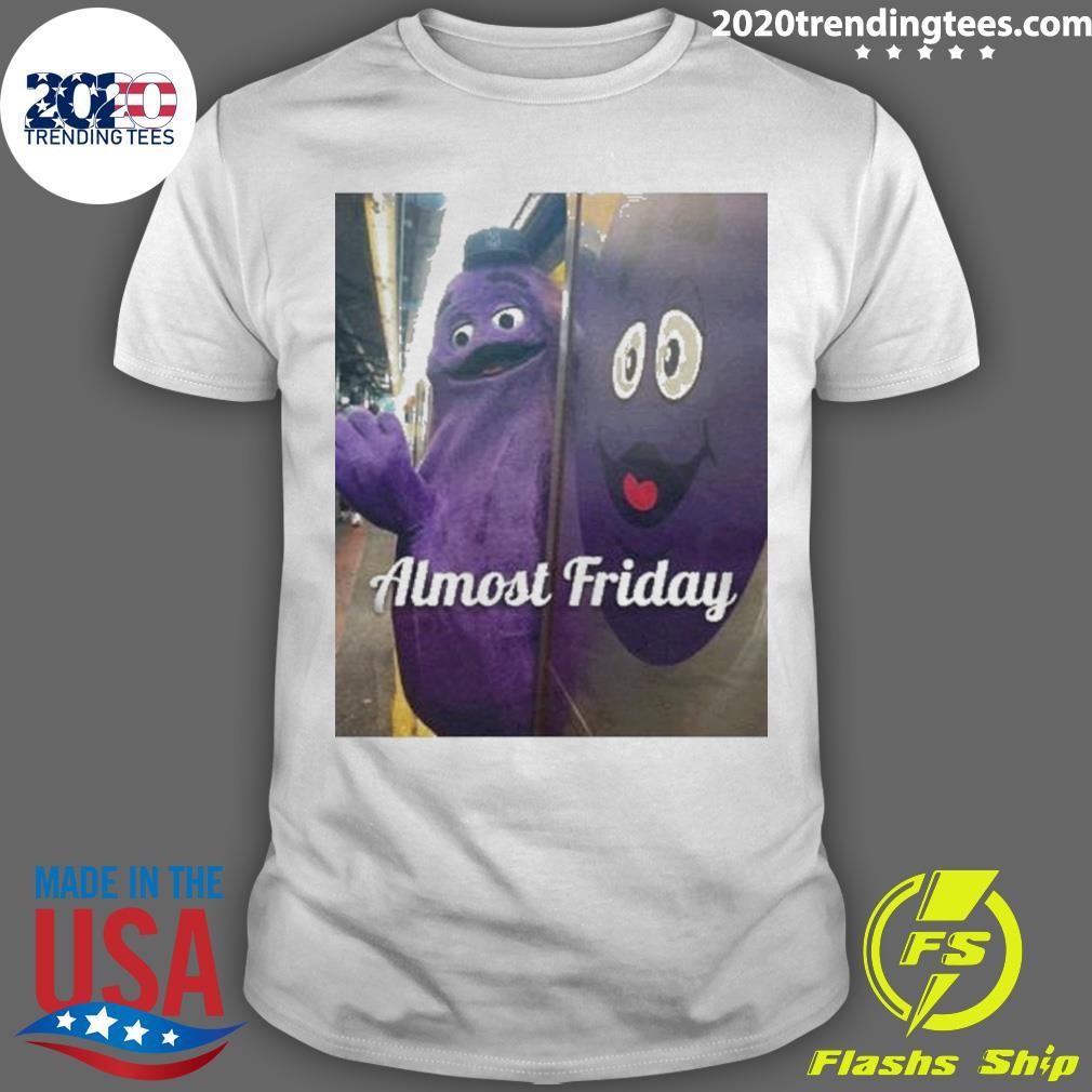 Funny Almost Friday Grimace Subway 2024 T-Shirt