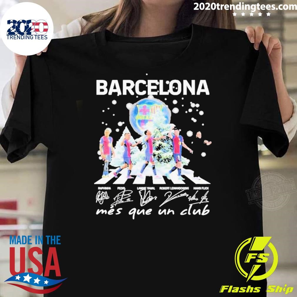 Funny Barcelona Fc 2024 Christmas Mes Que Un Club T-shirt