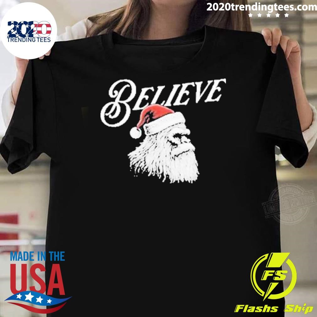 Funny Believe Santa Squatch 2024 T-shirt