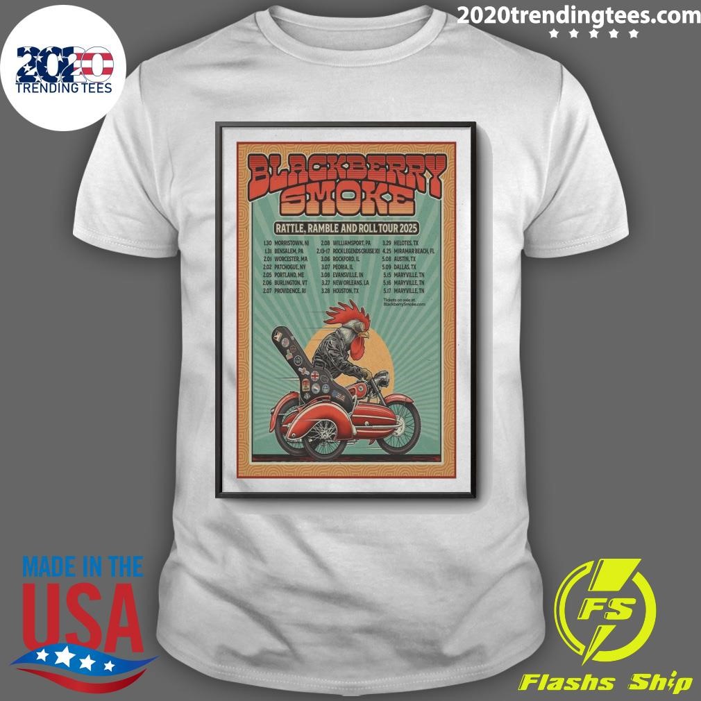 Funny Blackberry Smoke Rattle Ramble & Roll 2025 Tour T-shirt