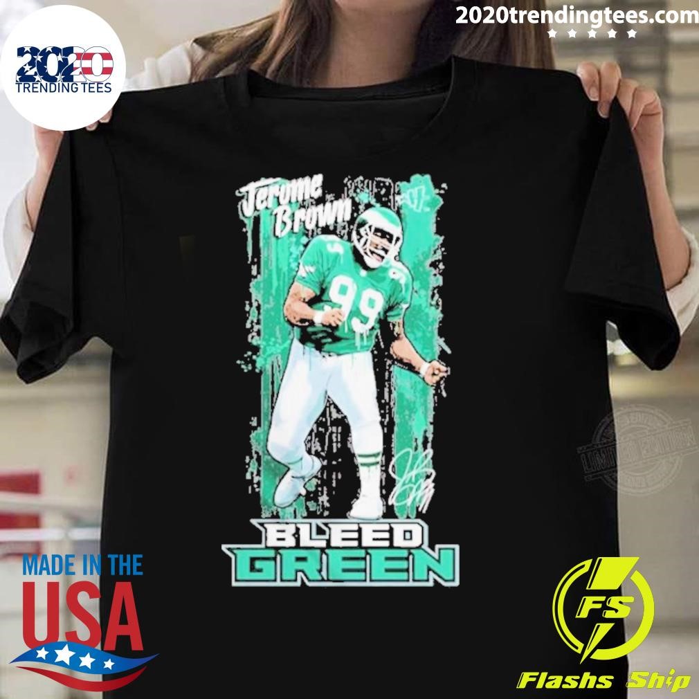 Funny Bleed Green Jerome Brown 2024 T-shirt