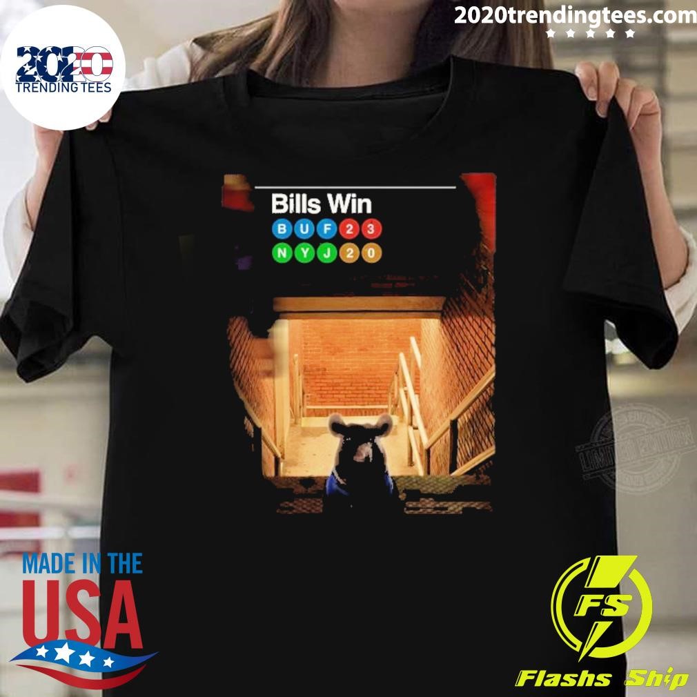 Funny Buffalo Bills Win 23-20 New York Jets Back To New York With The Win 2024 T-shirt