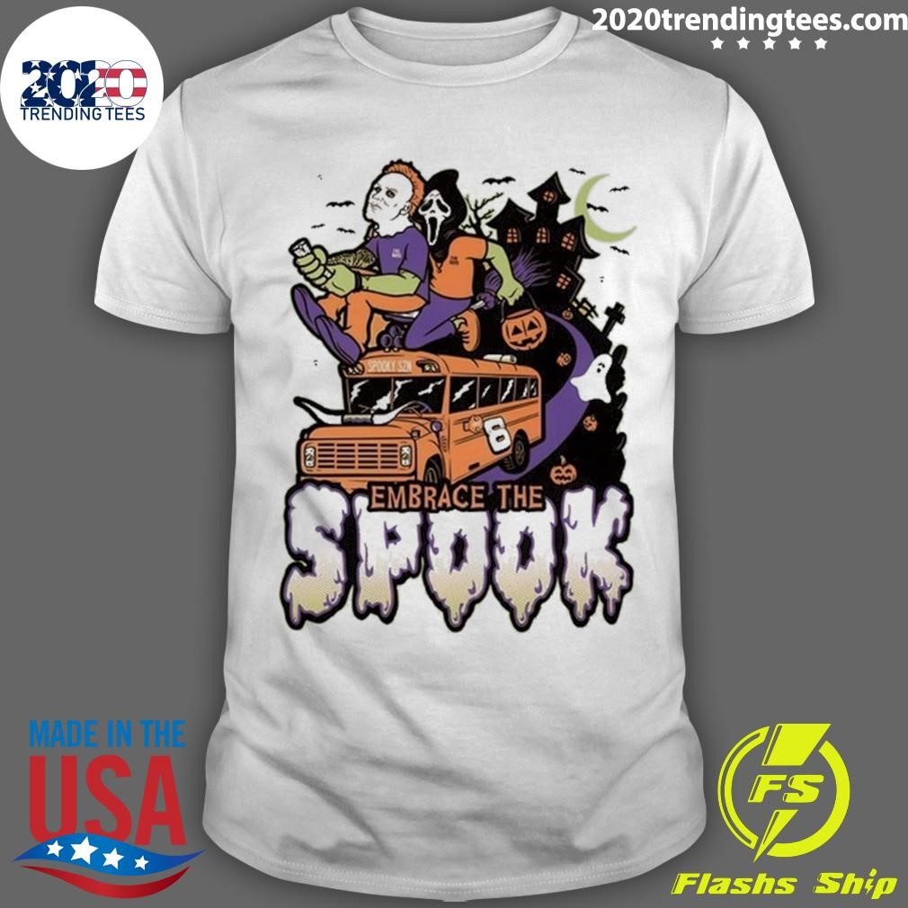 Funny Bussin With The Boys Spooktober Spooky T-shirt