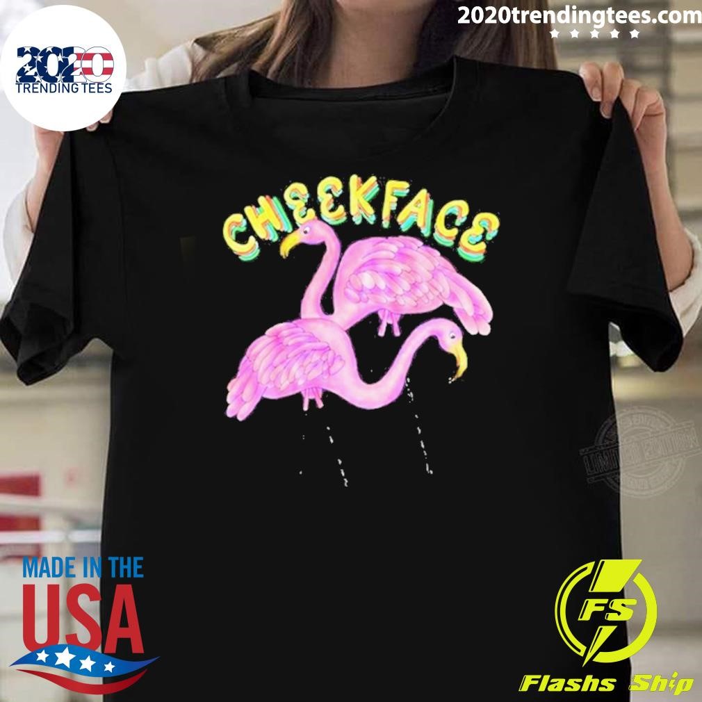 Funny Cheekface Flamingo 2024 T-shirt