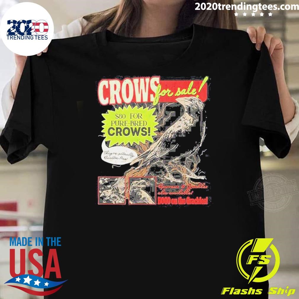 Funny Crows For Sale Vintage Graphic 2024 T-shirt