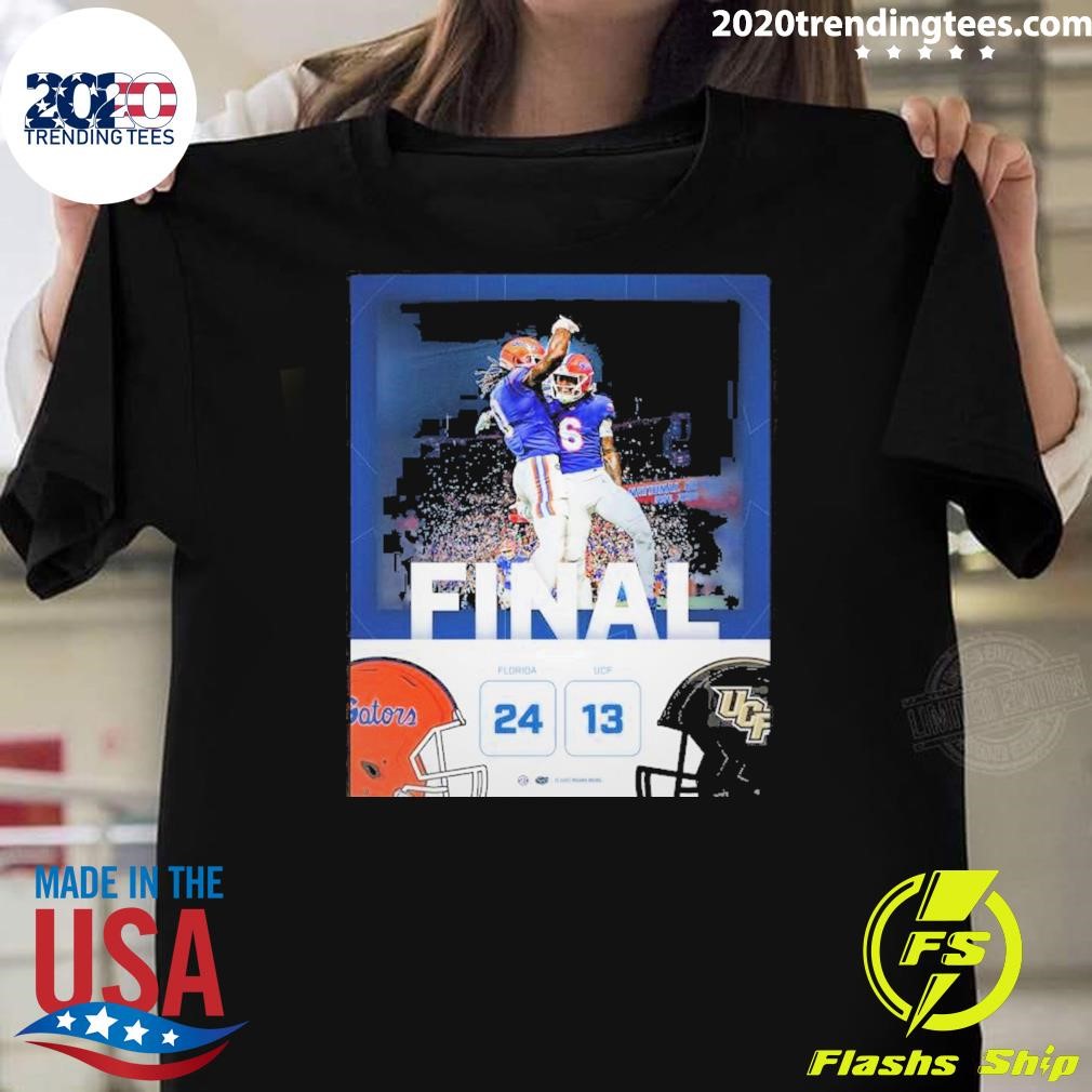 Funny Florida Gators Wins 24 13 Ucf Football 2024 Game Final Score T-Shirt