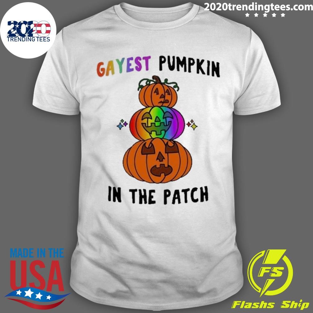 Funny Gayest Pumpkin In The Patch Halloween 2024 T-shirt