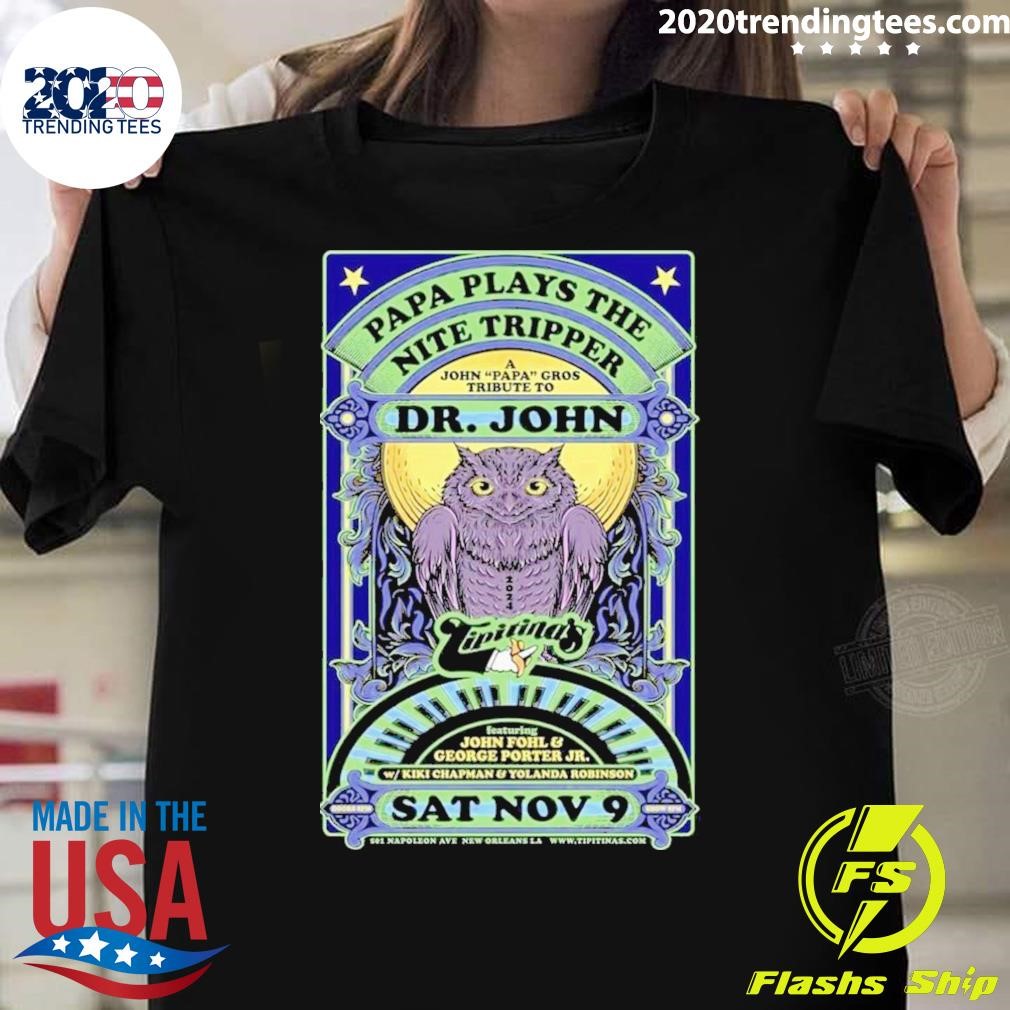 Funny George Porter Jr. With John Papa Gros Nov 9 2024 In New Orleans, La Poster T-shirt