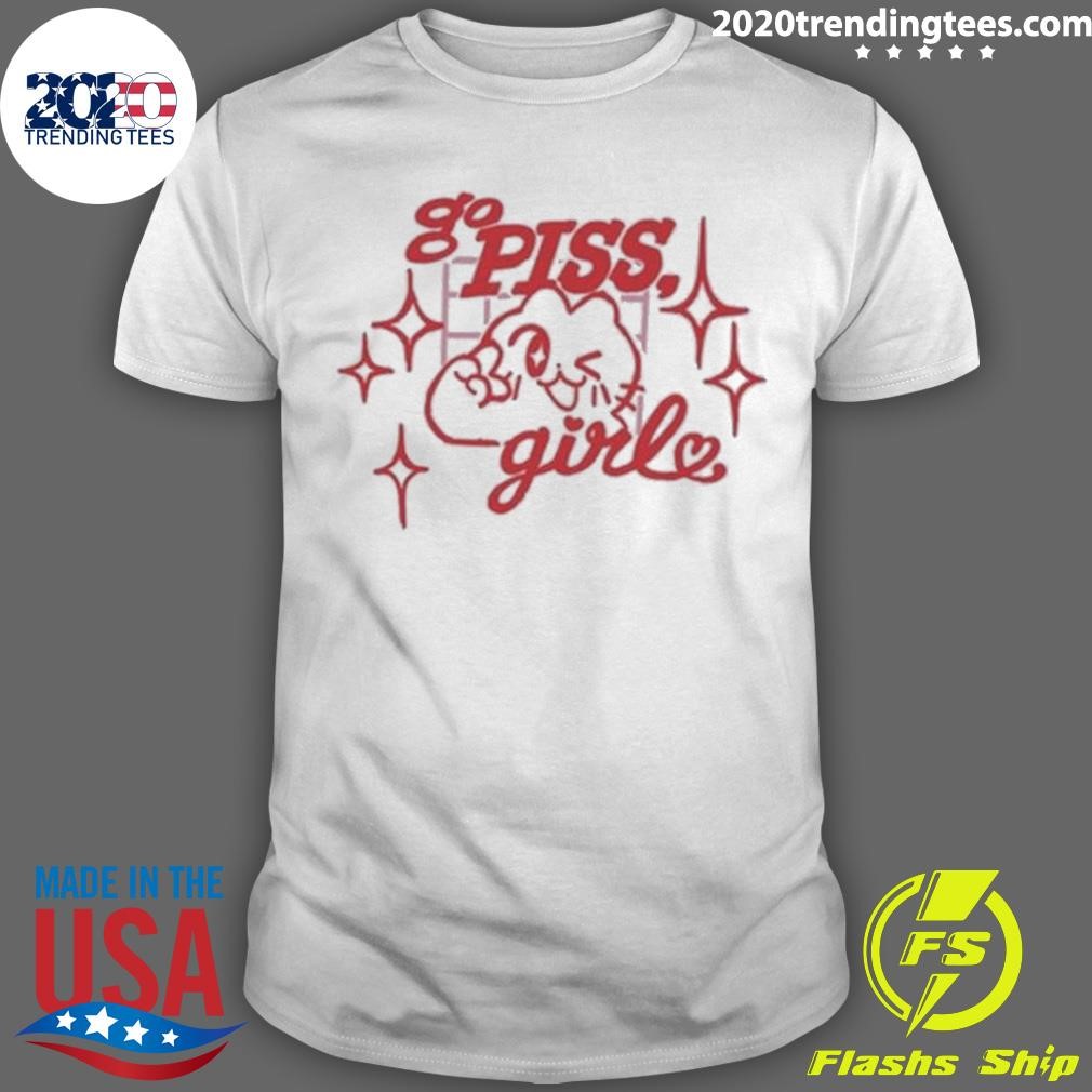 Funny Giraffaloops Go Piss Girl 2024 T-shirt