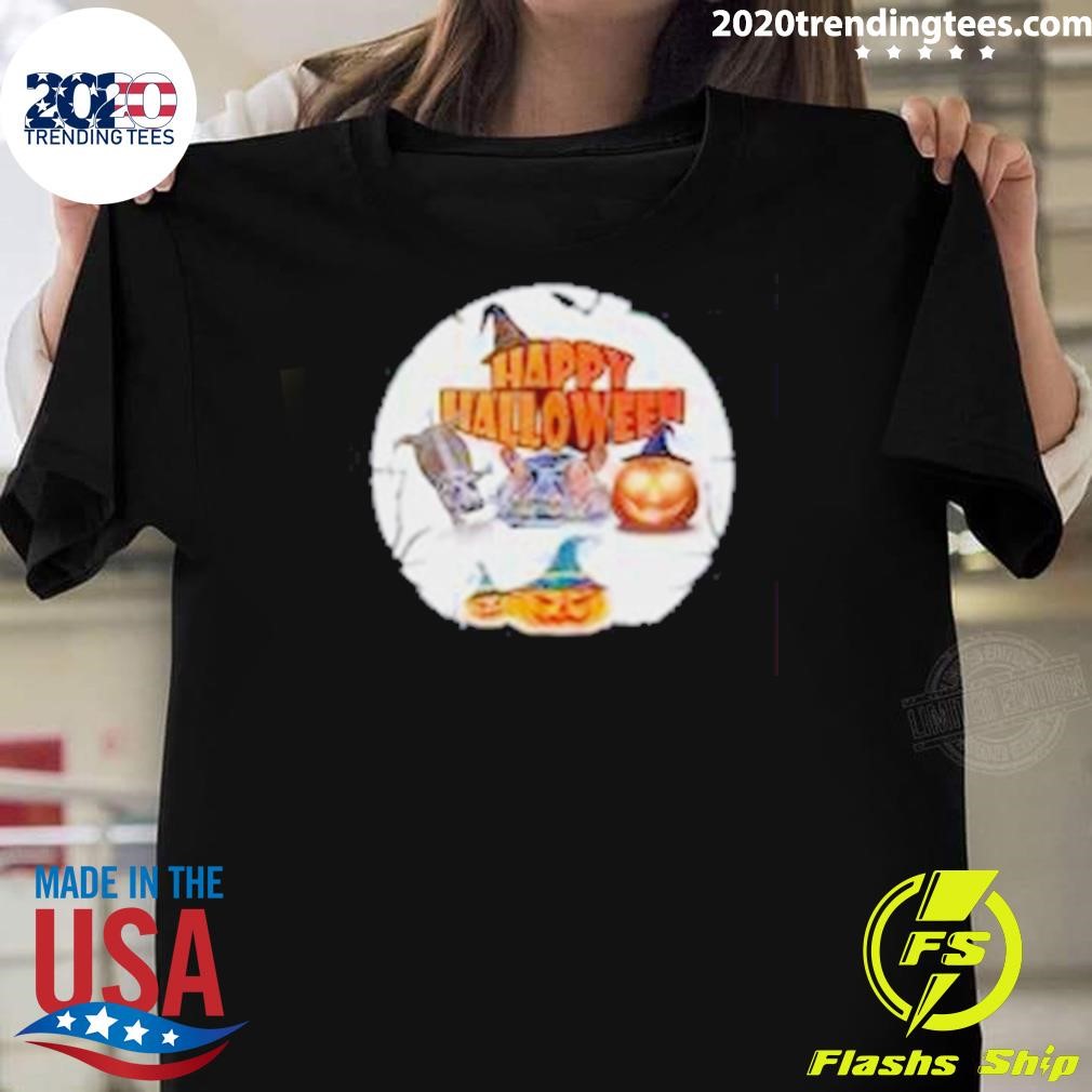 Funny Happy Halloween New Fiona And Fritz Picture's Halloween 2024 T-shirt