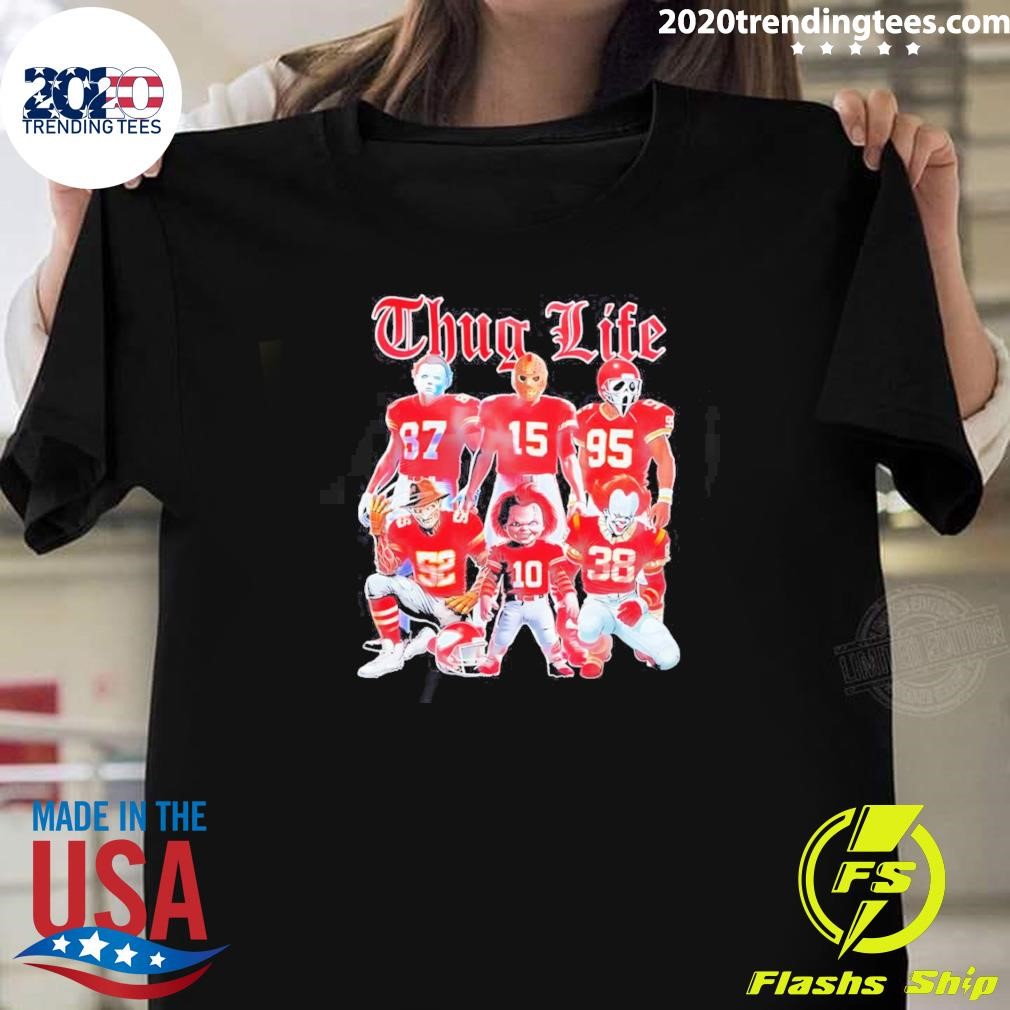 Funny Kansas City Chiefs Football Thug Life Players Halloween 2024 T-shirt