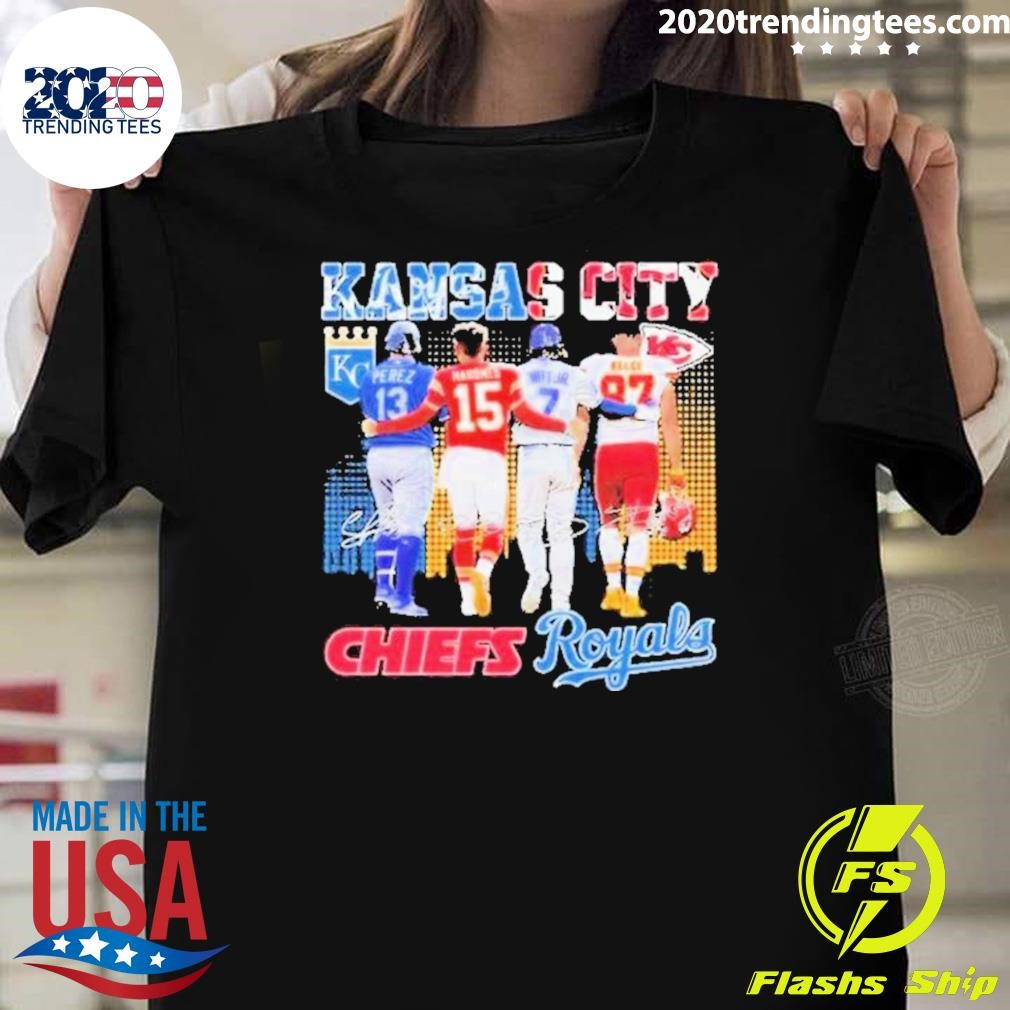 Funny Kansas City Chiefs Kansas City Royals Famous Duo 2024 T-shirt