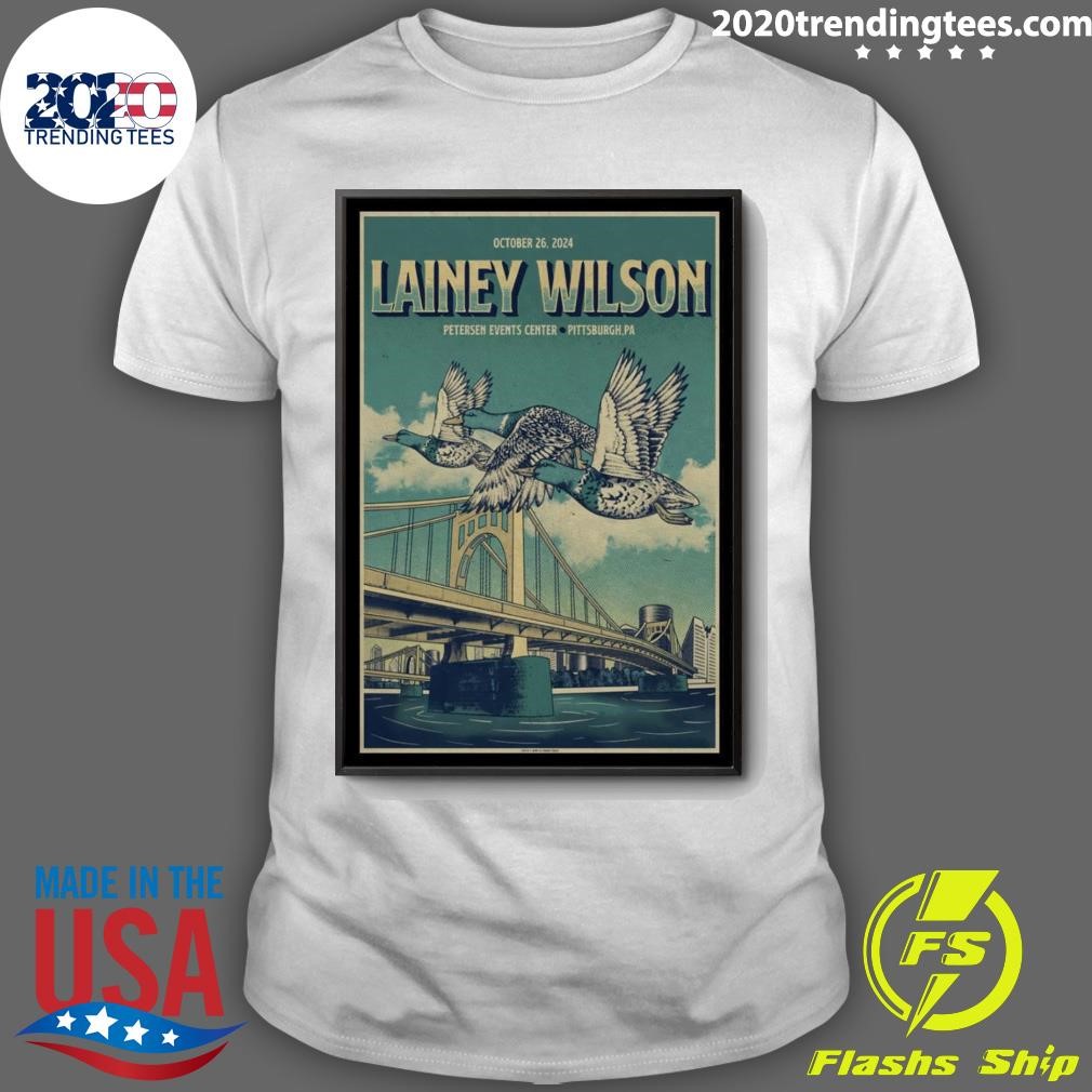 Funny Lainey Wilson Show Poster Petersen Events Center Pittsburgh, PA 26 Oct 2024 T-shirt