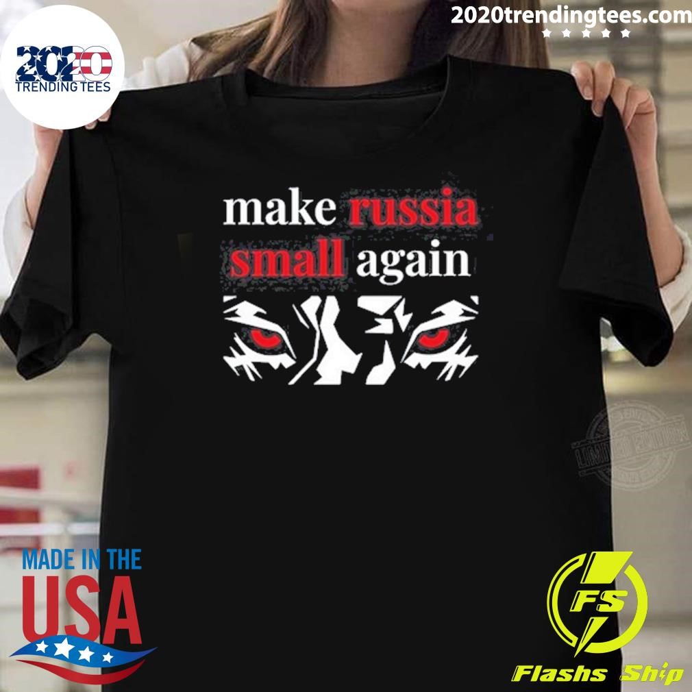 Funny Make Russia Small Again Tiger Red Eyes T-shirt