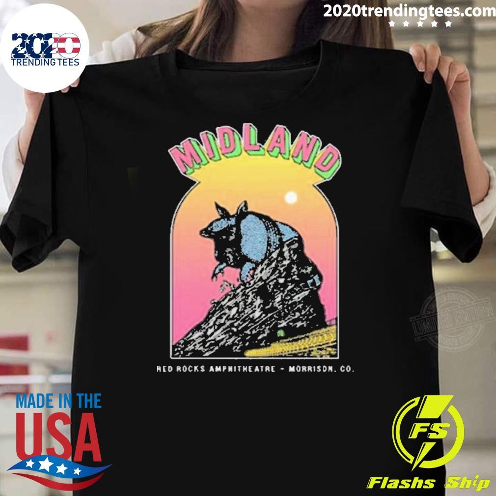 Funny Midland Red Rocks Armadillo 2024 T-shirt