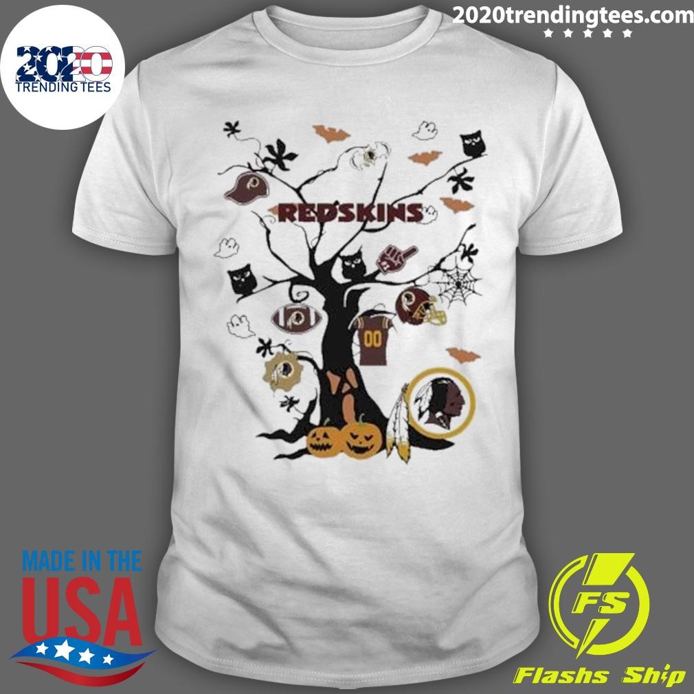 Funny Nfl Team Tree Halloween Washington Redskins 2024 T-shirt