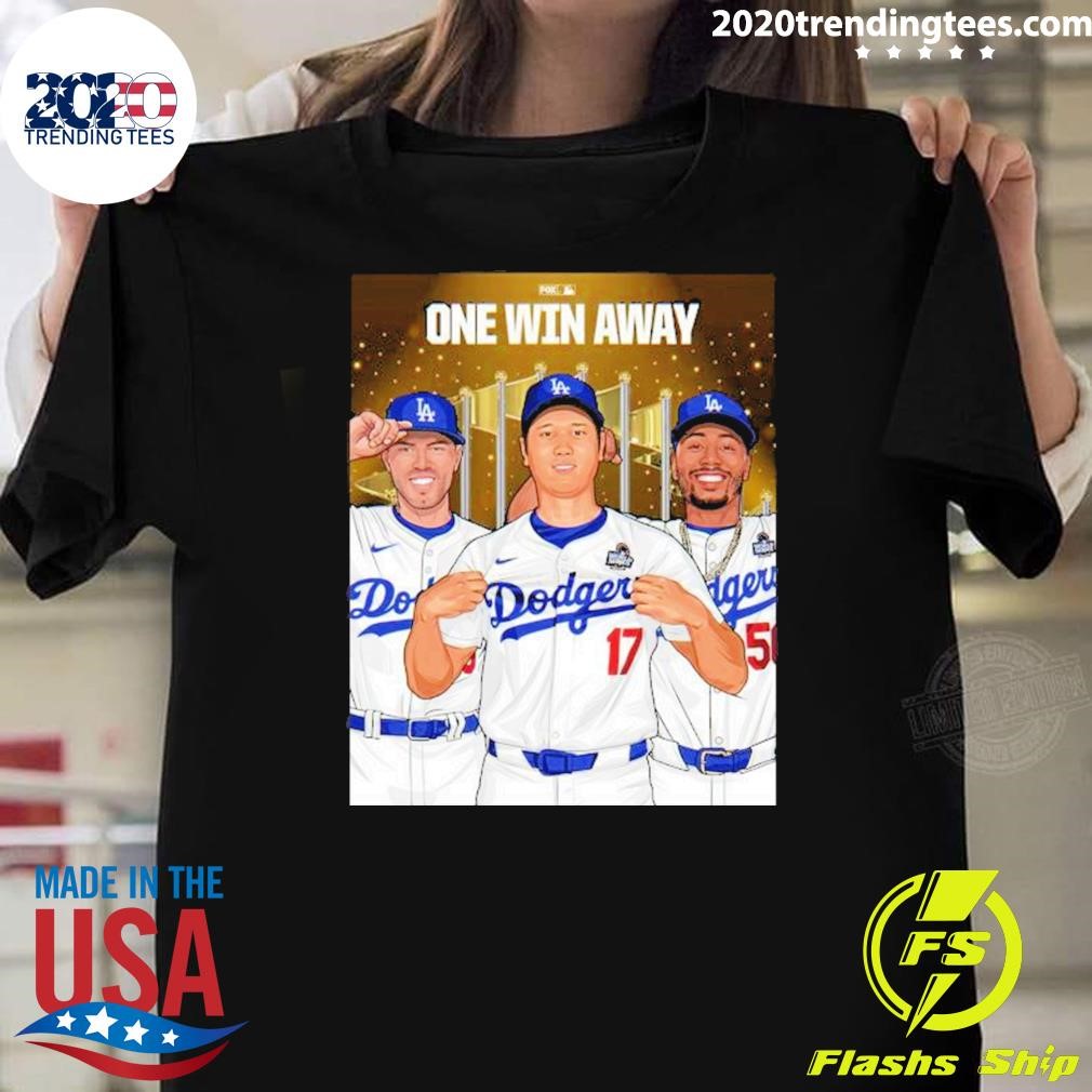 Funny One Win Away La Dodgers 2024 World Series T-shirt