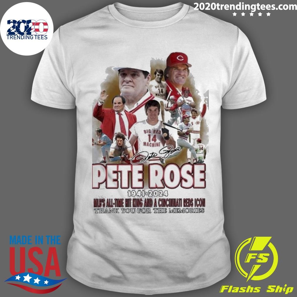 Funny Pete Rose 1941-2024 MLB’S All Time Hit King And A Cincinnati Reds Icon Jersey T-shirt