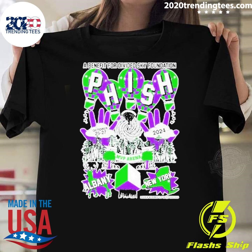 Funny Phish Divided Sky Foundation Oct 25-27 2024 Mvp Arena Albany, Ny T-shirt