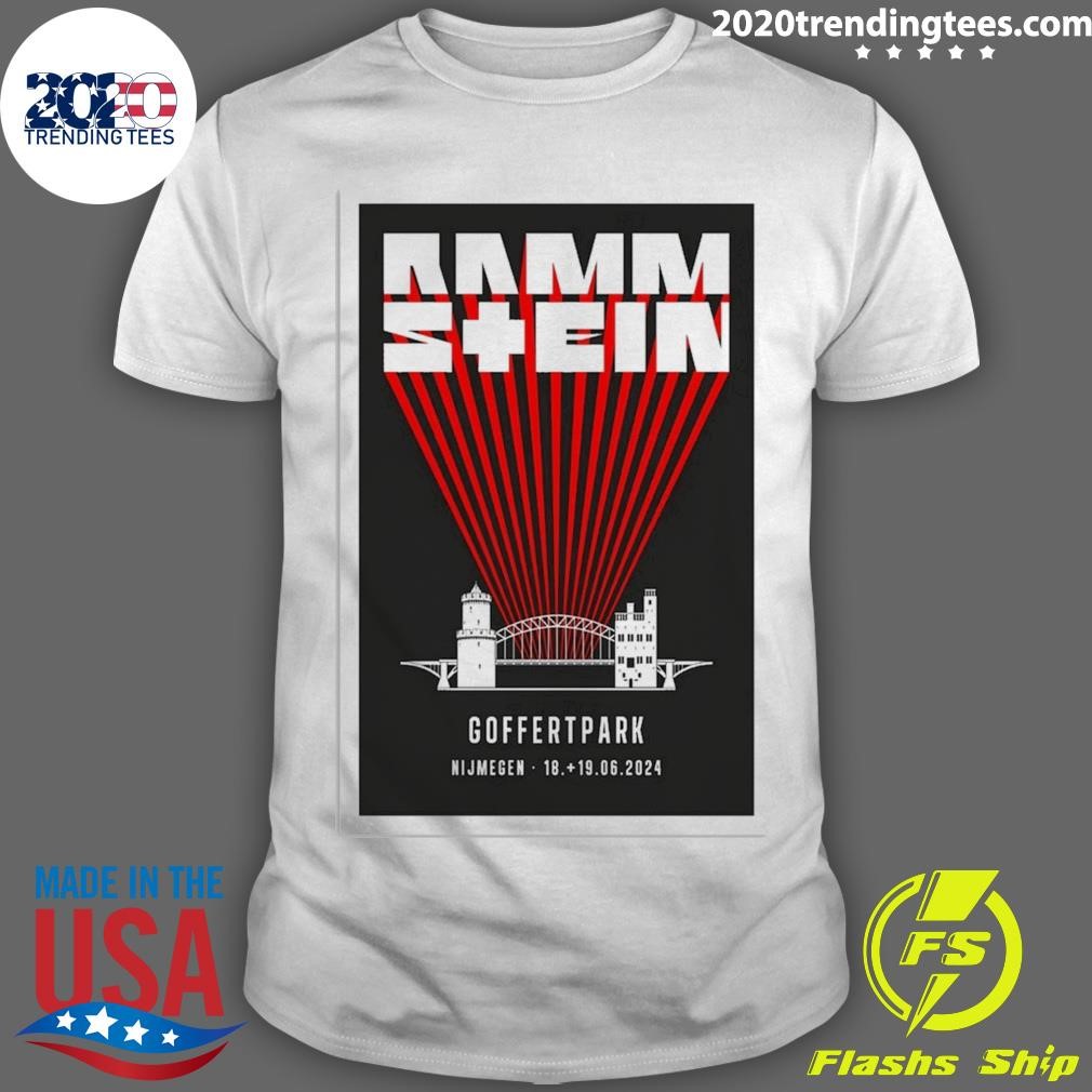 Funny Rammstein Silkscreen Europe Stadium Tour 2024 Nijmegen T-shirt