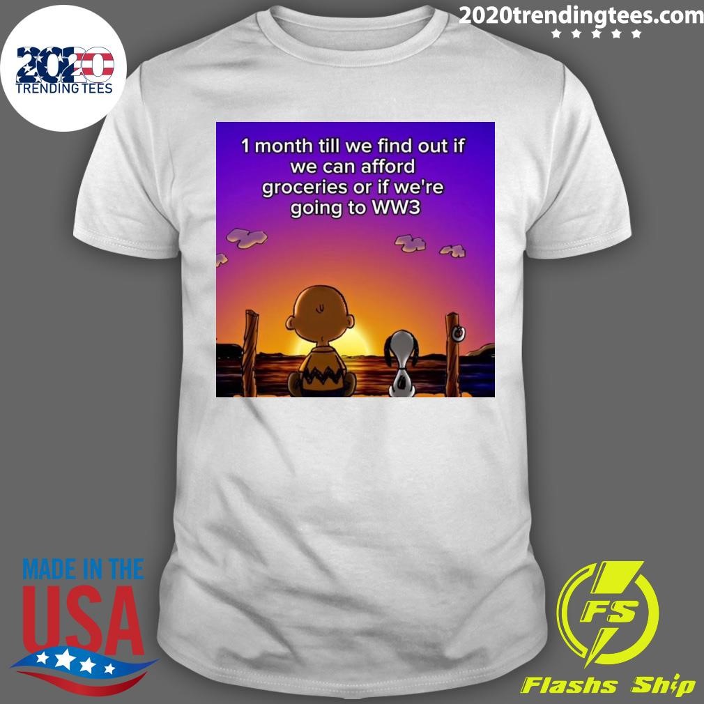 Funny Save America, Save The World 1 Month Till We Find Out If We Can Afford Groceries Or If We're Going To Ww3 T-shirt