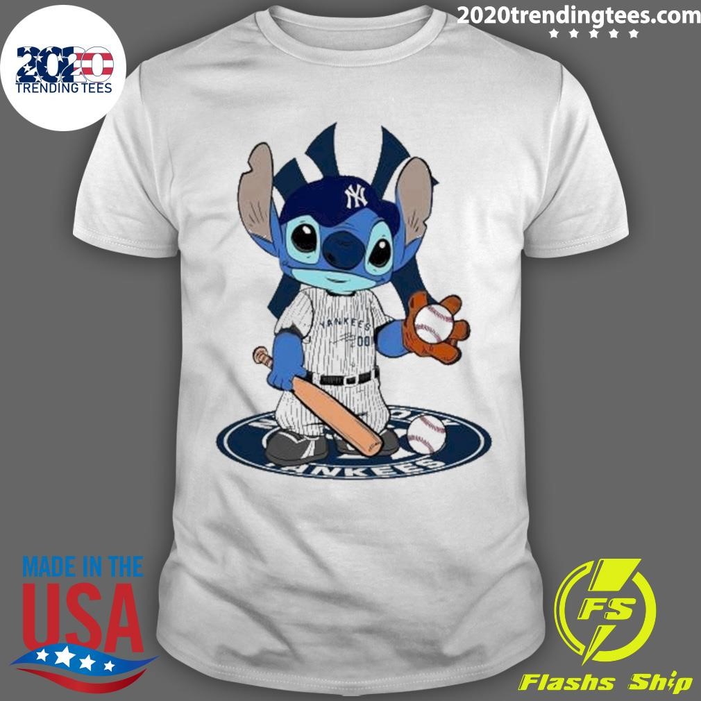 Funny The Stitch Baseball New York Yankees Logo 2024 T-Shirt