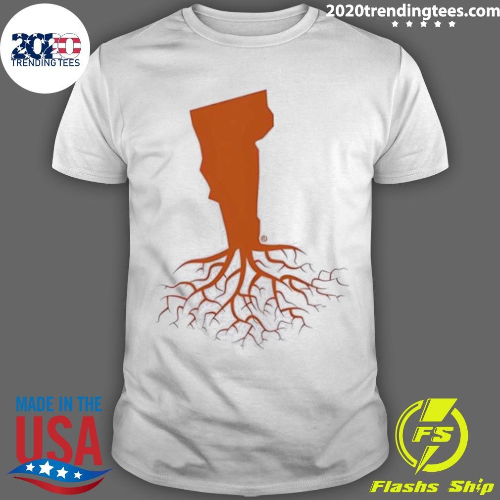 Funny Vermont Map Tree Roots 2024 T-shirt