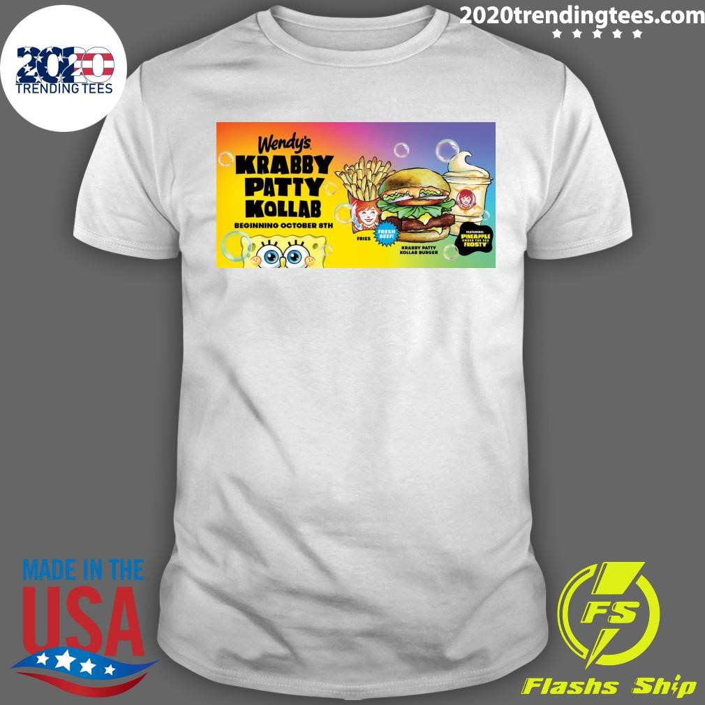 Funny Wendy's Unveils Krabby Patty Burger T-shirt