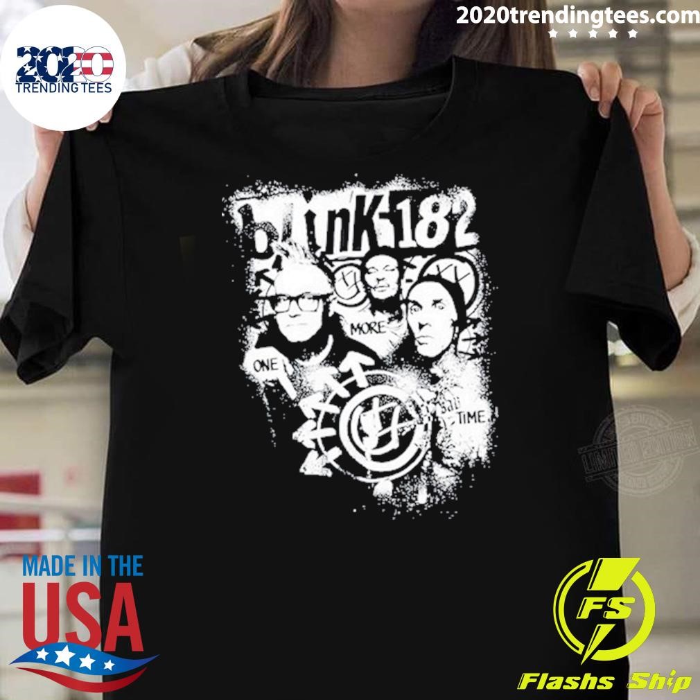 Nice Blink-182 One More Time Green Portrait 2024 T-shirt