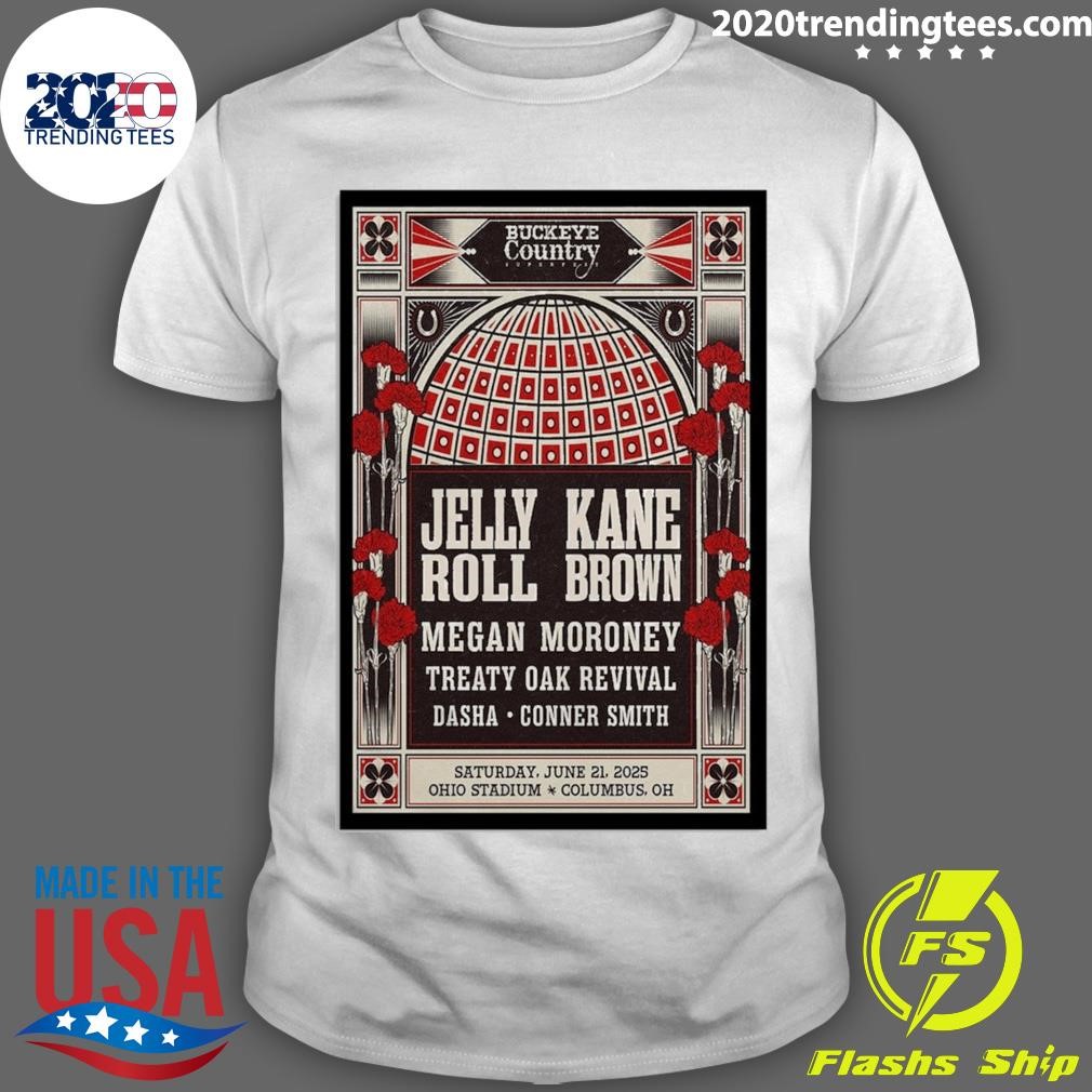 Nice Buckeye Country Superfest June 21 2025 Ohio Stadium In Columbus, Oh T-shirt