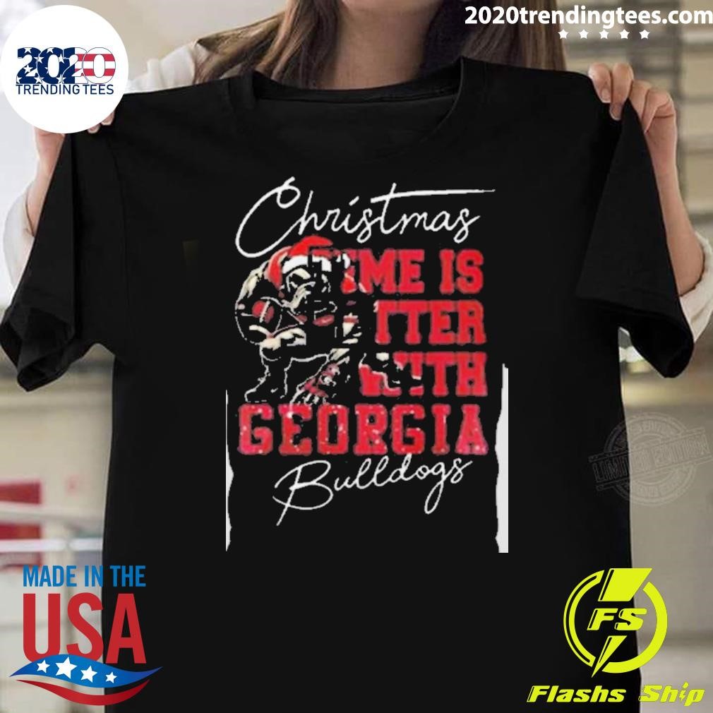 Nice Christmas Time Is Better With Georgia Bulldogs 2024 T-shirt