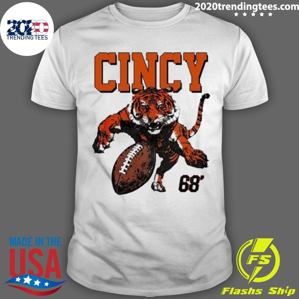 Nice Cincinnati Football Tiger Attack ’68 2024 T-shirt