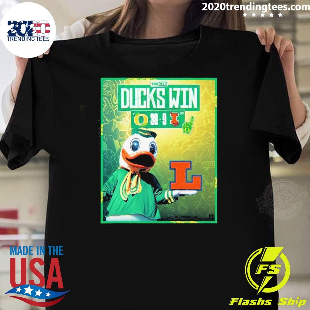 Nice Ducks Win 38 9 Illinois Fighting Illini Finals Score Gameday T-shirt