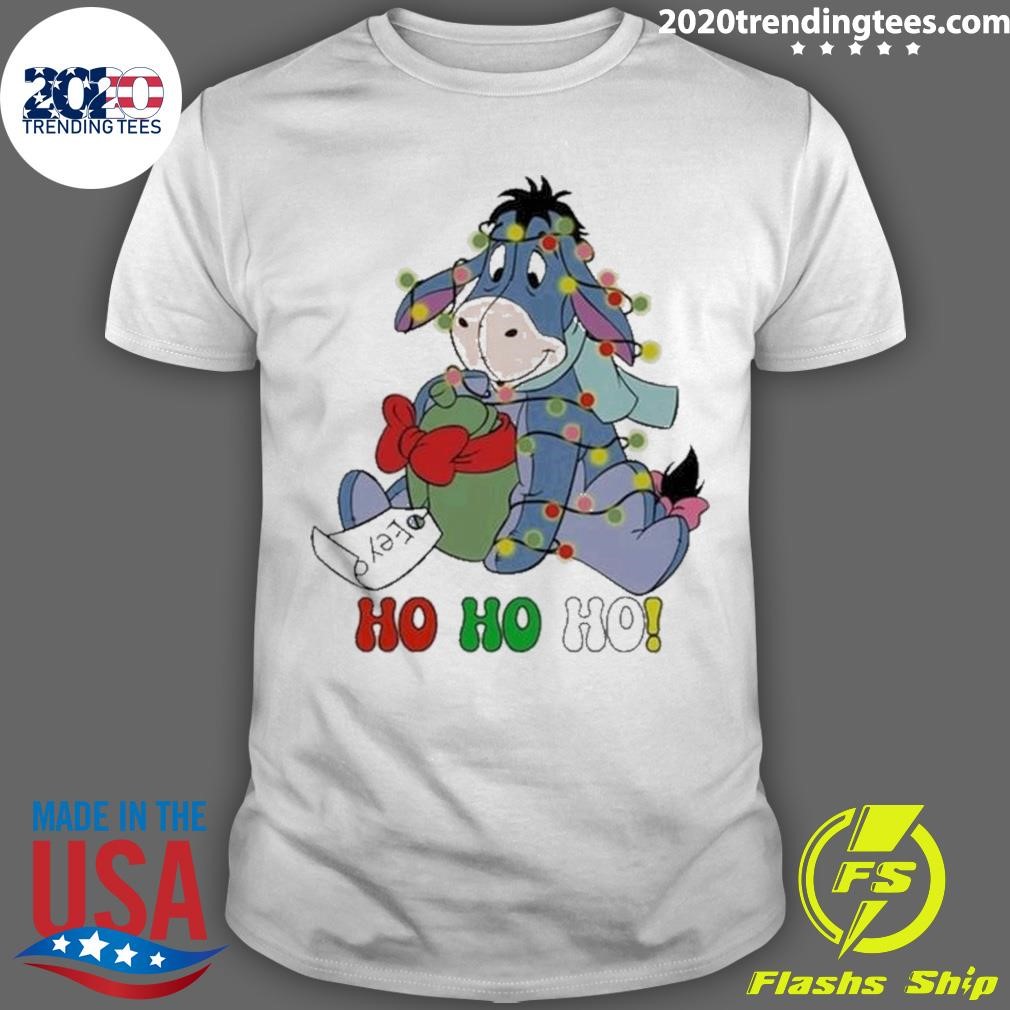 Nice Eeyore Ho Ho Ho Cute Eeyore Merry Christmas 2024 T-shirt