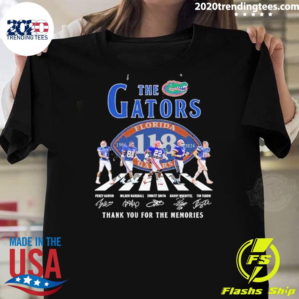 Nice Florida Gators 118 Years Of The Gators 1906 2024 Thank You T-shirt