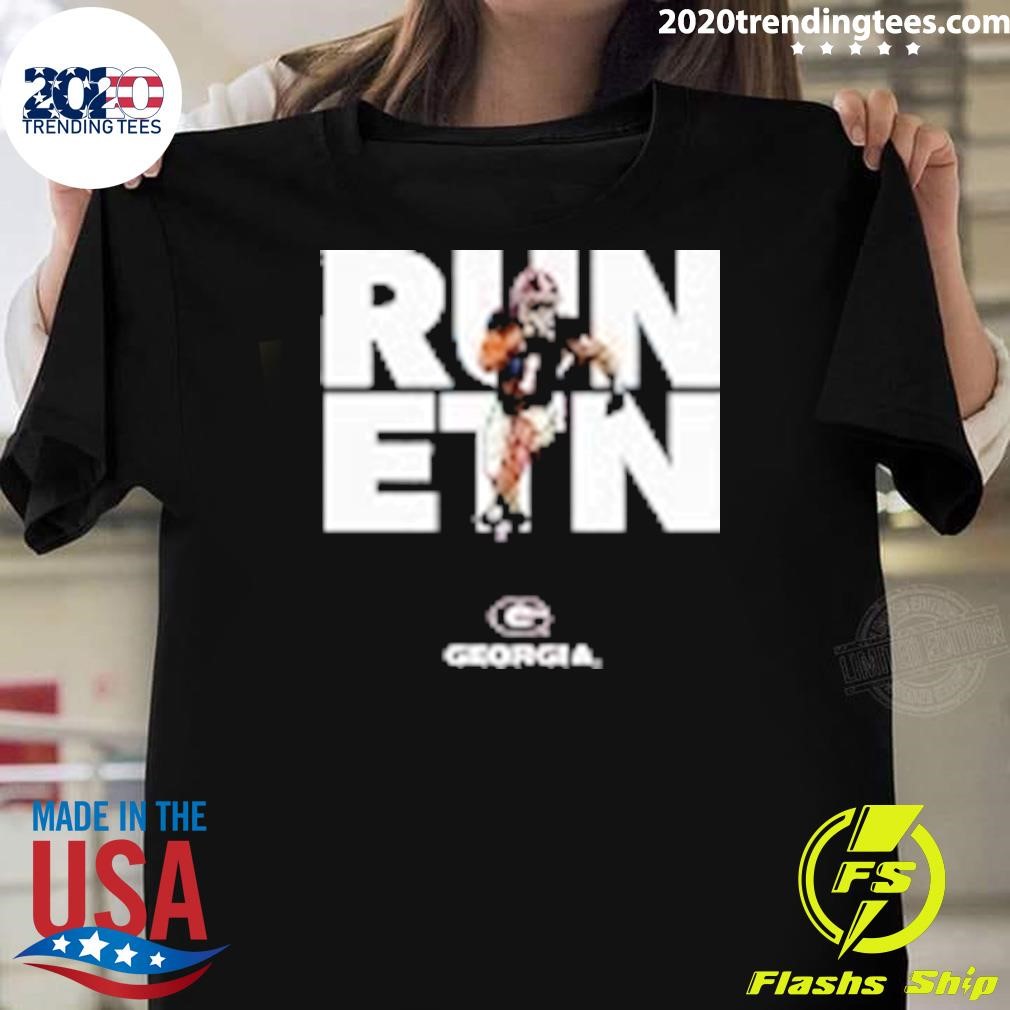 Nice Georgia Football Trevor Etienne Run ETN T-shirt