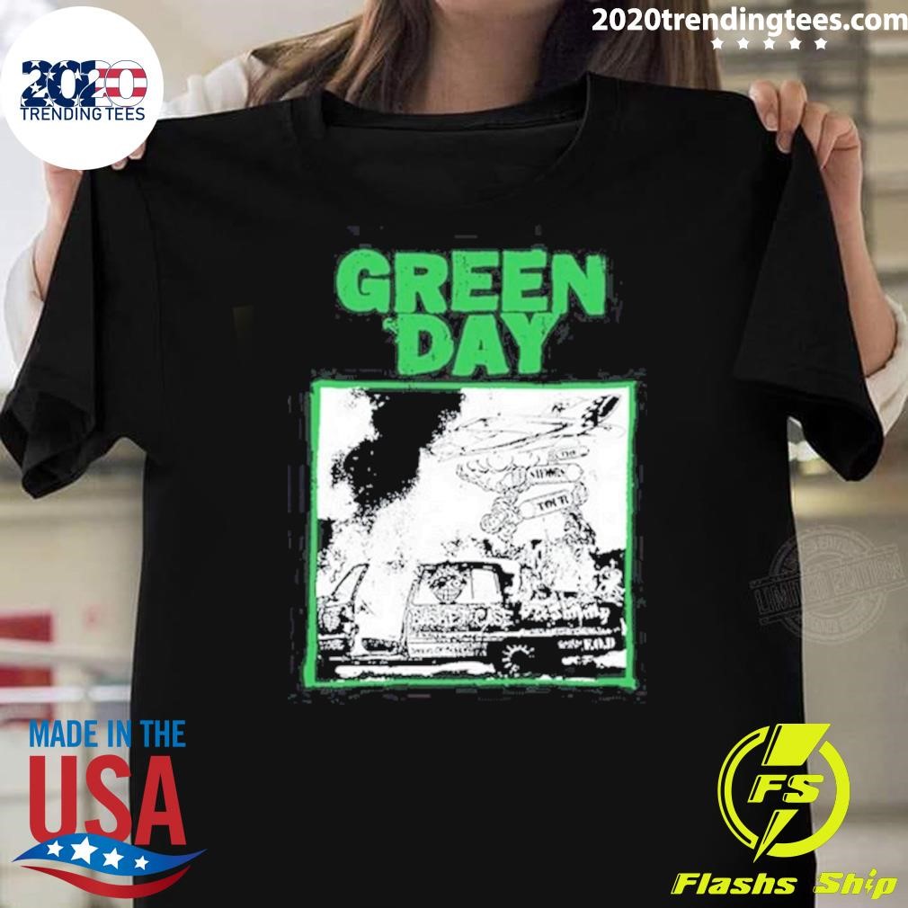 Nice Green Day Riot Trio Tour T-shirt