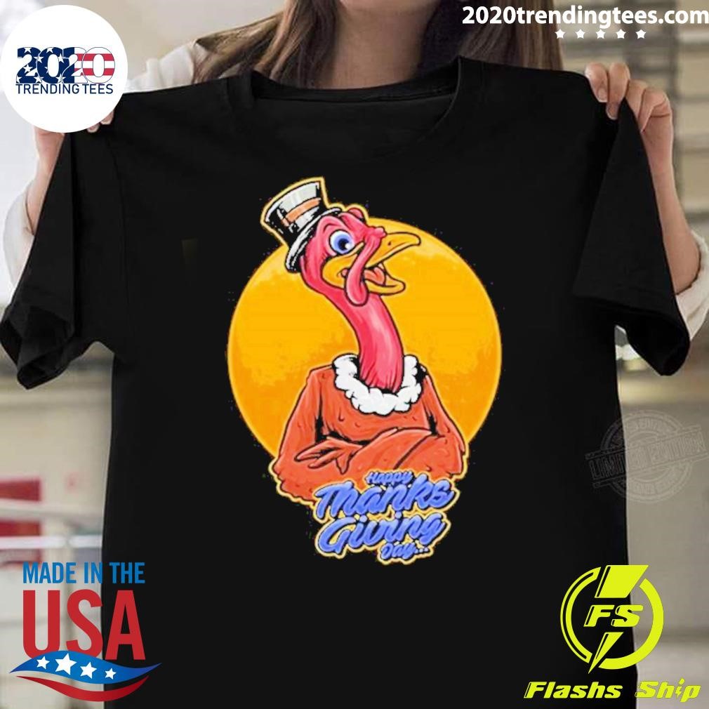 Nice Happy Thanksgiving Turkey Day Pilgrim Hat Gift Cute Gift 2024 T-shirt