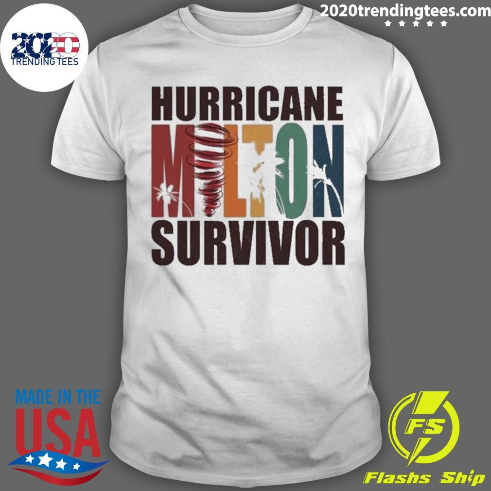 Nice Hurricane Milton Survivor Florida Awareness 2024 T-shirt