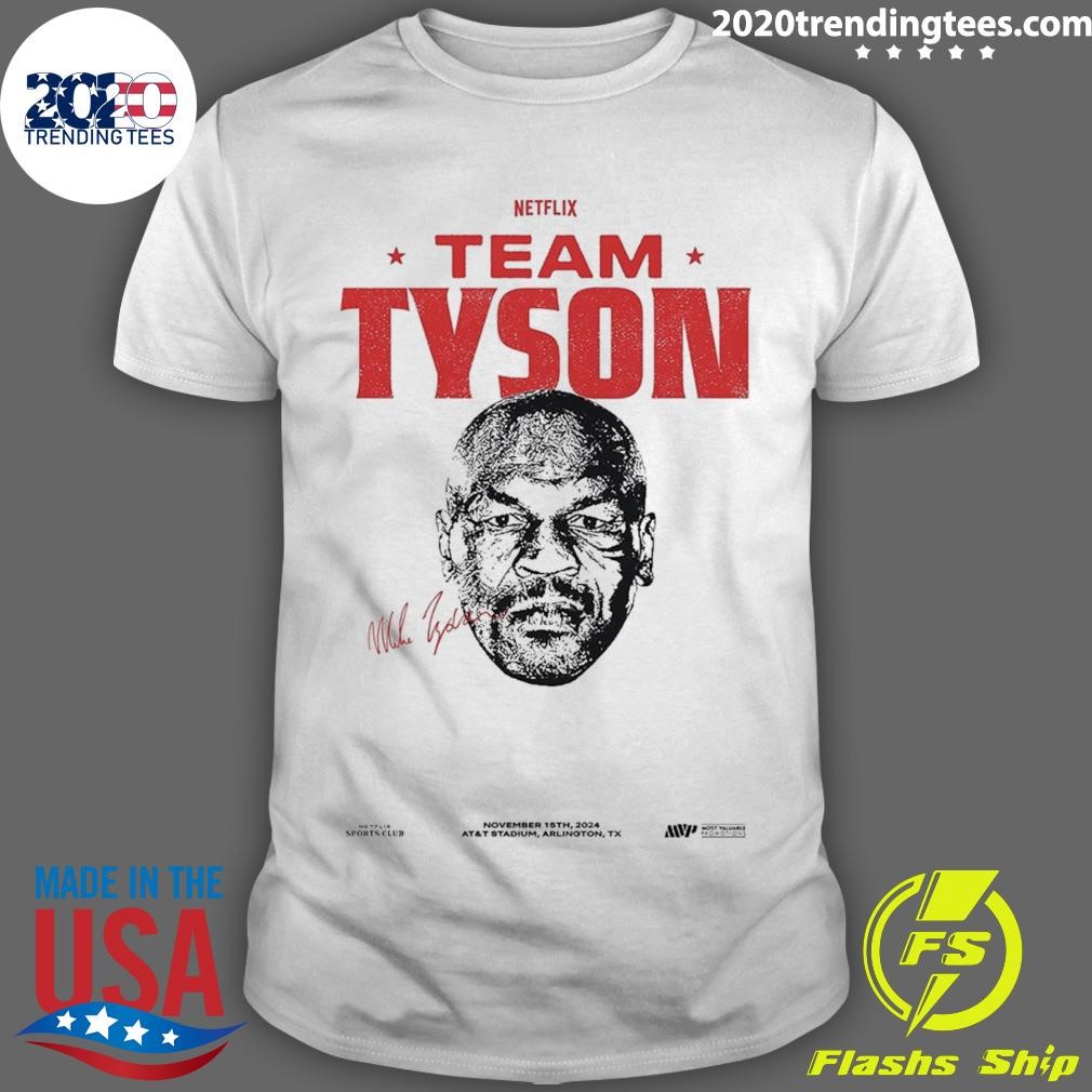 Nice Jake Paul vs. Mike Tyson Team Tyson Flag T-shirt