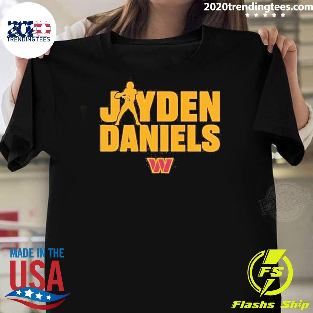 Nice Jayden Daniels Washington Commanders Play Motion 2024 T-shirt