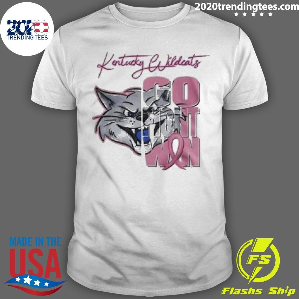 Nice Kentucky Wildcats Tackle Breast Cancer Go Fight Win 2024 T-Shirt