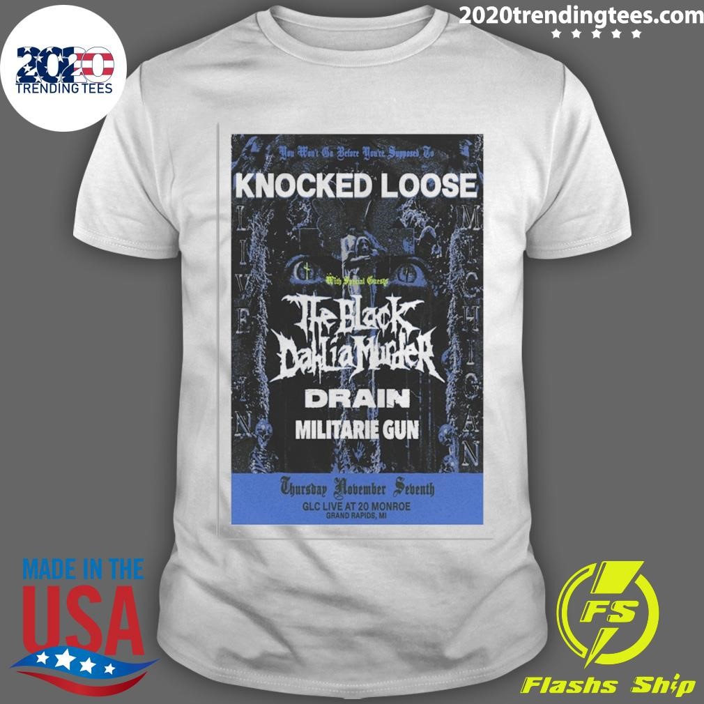 Nice Knocked Loose GLC Live at 20 Monroe Grand Rapids, MI Nov 7 2024 Event T-shirt